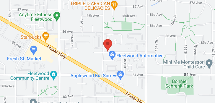 map of 103 16225 85 AVENUE